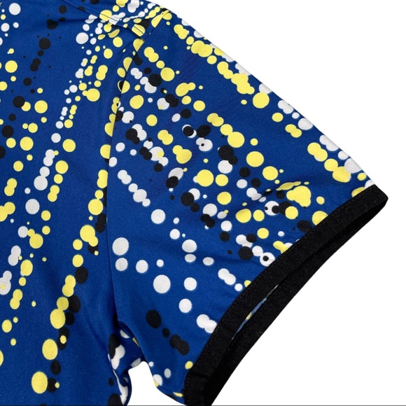 Maggie Lane, no size, Jersey, stretchy silky material, blue with colorful dots - Picture 7 of 12